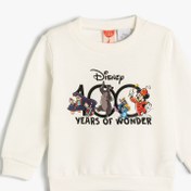 Resim Erkek Bebek Disney 100. Yıl Özel Sweatshirt Baskılı Lisanslı Uzun Kollu 