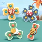 Resim Renkli Karikatür Hayvan Emiş Kupası Dönen Fırıldak Oyuncak, Küvet için Erken Öğrenme ve Eğitici Oyuncaklar, Pencere, Yemek Masası, Seyahat Oyunu, Doğum Günü ve Tatil Hediyeleri, Ev Dekoru Asma Süsler 