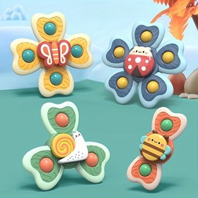 Resim Renkli Karikatür Hayvan Emiş Kupası Dönen Fırıldak Oyuncak, Küvet için Erken Öğrenme ve Eğitici Oyuncaklar, Pencere, Yemek Masası, Seyahat Oyunu, Doğum Günü ve Tatil Hediyeleri, Ev Dekoru Asma Süsler 