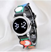 Resim Çocuk Kol Saati Tenis Raket Desenli 04-09 Yaş Led Ekran Silikon Kordon St-304154 