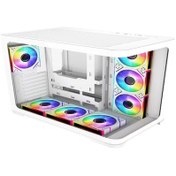 Resim GB-G2851BW Sea View USB 3.0 ATX 7 x ARGB Fanlı Kasa Beyaz (PSU Yok) GameBooster