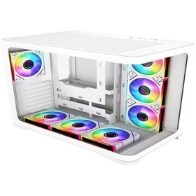 Resim GB-G2851BW Sea View USB 3.0 ATX 7 x ARGB Fanlı Kasa Beyaz (PSU Yok) 