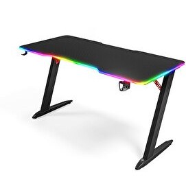 Resim Karr Gaming Thunder RGB Aydınlatmalı 140x65 CM Oyuncu Masası Siyah 