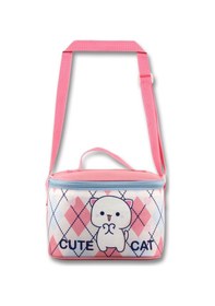 Resim Ümit Çanta Termoslu/ısı Yalıtımlı Beslenme Çantası - 5025 - Love Cute Cat, Beyaz Pembe Kız Çocuk Beyaz - Pembe 