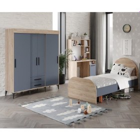 Resim Afilli İzmir Cocuk Odası Takımı Tamamı Mdf Flora Ve Antrasit 