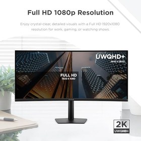Resim ViewSonic VA3820C Kavisli UltraWide 38" WQHD+ 21:9 IPS Monitör- USB-C 96W 2XHDMI, DP 