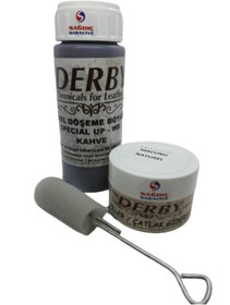 Resim Derby Kahve Oto Döşeme Boyası Ve Natural Deri Tamir Macunu 