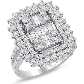 Resim 2.04 Ct Baget Pırlanta Modern Tasarım Yüzük 
