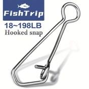 Resim 100 adet, Paslanmaz Çelik Balıkçılık Tokaları, Yemler İçin Toka, Besleyici, Donanım Takımı, Sallantılar, Boyut 0-7, 8.16-89.81 KG Dayanıklılık, Tuzlu ve Tatlı Su Balıkçılığı İçin Çok Amaçlı Bağlayıcı 