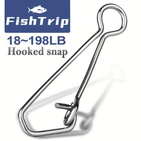 Resim 100 adet, Paslanmaz Çelik Balıkçılık Tokaları, Yemler İçin Toka, Besleyici, Donanım Takımı, Sallantılar, Boyut 0-7, 8.16-89.81 KG Dayanıklılık, Tuzlu ve Tatlı Su Balıkçılığı İçin Çok Amaçlı Bağlayıcı 
