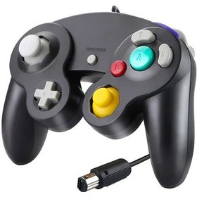 Resim Siyah-gamepad Nintendo Gamecube İçin Kablolu Denetleyici Ngc Video Oyunu Denetleyicisi Wii Konsolu İçin Klasik El Joystick Kontrolü 