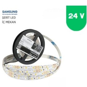 Resim 24 Volt 2835 Samsung 60 Led 3000 K Günışığı İç Mekan 5 Metre Şerit Led 