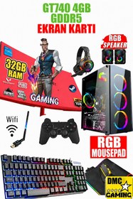 Resim Dmc 135x (GTA 5) I5 4430,32GB RAM,500GB HDD,256GB SSD,4GB G740 GDDR5,24''Oyuncu Masaüstü Bilgisayar 