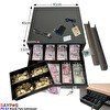 Resim Saypos 6 Banknot Gözlü Kolay Açma Butonlu ve Montaj Askıl Takım Halinde Para Çekmecesi 41x41x11 CM 