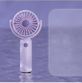 Resim Sevimli Taşınabilir El Tipi Vantilatör, Küçük Elektrikli Vantilatör Mor, 