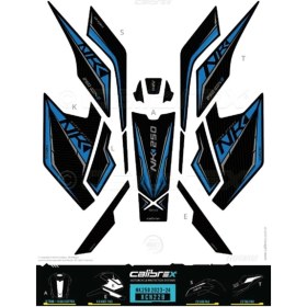 Resim Cf Moto Nk 250 Tank Pad Full Set 10 Parça Siyah-mavi 2023-2024 