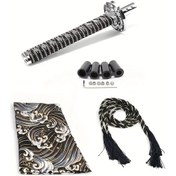 Resim Besthome1 Siyah Gümüş 200mm Jdm Katana Vites Topuzu Universal Manuel Şanzuman Kılıfı Adaptörü 