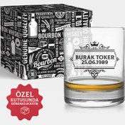 Resim Şık Kutusunda İsimli Viski Kadehi 