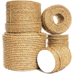 Resim NevAvm Nev Hasır Ip 6mm 3 Metre (jüt Halat Kendir Doğal Ip) 6 Milim Kalınlık 3 Metre Uzunluk 