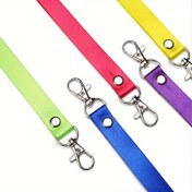 Resim 1 adet Dayanıklı Polyester Boyun Askısı Metal Klipsli, 1.5cm Genişliğinde Öğrenci, Çalışan ve Toplu Taşıma Kartları için Kimlik Kartı Tutucu Kayış - İngilizce Metin, Kimlik Kartları için Boyun Askıları 