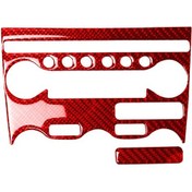 Resim 2 İn 1 Araba Karbon Fiber Klima Ayar Paneli Nissan 370z / Z34 2009-, Sol Ve Sağ Sürücü Evrensel Kırmızı 1 Adet 