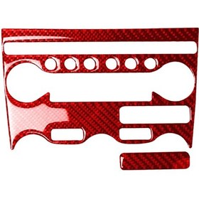 Resim 2 İn 1 Araba Karbon Fiber Klima Ayar Paneli Nissan 370z / Z34 2009-, Sol Ve Sağ Sürücü Evrensel Kırmızı 1 Adet 