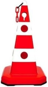 Resim Hayat Trafik - Ultra Kedi Gözlü Trafik Konisi Ağırlıklı 60 cm Trafik Dubası 