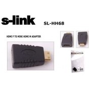 Resim S-Link Sl-Hh68 S-Lınk Hdmı Dişi - Hdmı Erkek Çevirici Adaptör 