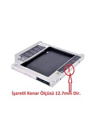 Resim 12.7mm Hdd Ssd Caddy Laptop Dvd Yuvası İçin 2.5 Sata Disk Takma Aparatı Optik Sürücü 