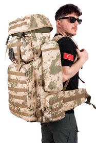 Resim KORDAK 110 Lt Su Geçirmez Cordura Kamuflaj Askeri Çanta - Dağcı Arazi Operasyon Çantası 