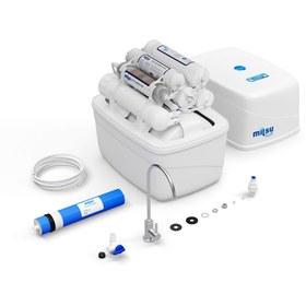 Resim Mil Su Arıtma Cihazı 13 Aşamalı 80 GPD Membranlı Mineral Ve Detoks Filtreli Çelik Tanklı (DNP13-M-S) 