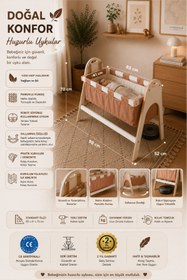 Resim BebeK on For BABYSWING Sallanır Anne Yanı Beşik | 0-1 Yaş | %100 BEYAZ MDF 