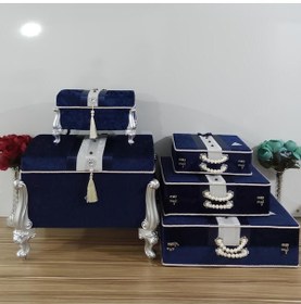 Resim Hasret Çeyiz Söz Nişan Bohça Gelin Düğün Damat Çeyiz Sandığı 5li Set 0568l 