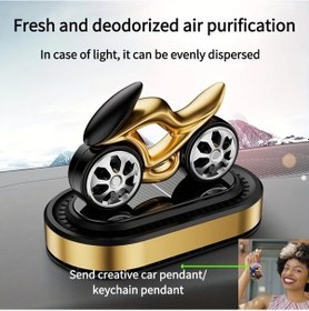 Resim Willowhaven Golden + Send Akrilik Pandantif 2'li Set Ev Araç Motor Rotasyonlu Işık İç Dekorasyon Konsol Süsü 