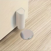 Resim Ultra Dar Manyetik Kapı Durdurucu - Sağlam Metal Yapı, Ayarlanabilir Yükseklik, Sessiz ve Rüzgar Geçirmez - Matkap Gerektirmeyen Montaj ile Yumuşak Conta, Banyo, Ofis, İnşaat Alanları İçin - Modern Şık Tasarım, Güçlü Tutuşlu Manyetik Kapı Aksesuarı, Minimalist Tasarım 