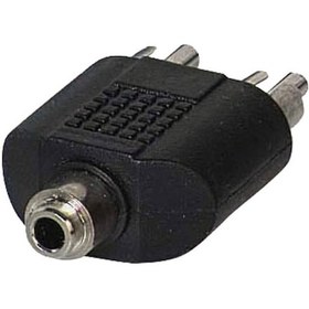 Resim 3.5 Mm Stereo Dişi / 2 Rca Erkek Çevirici Jack 