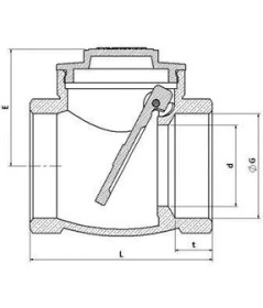 Resim Belle Fusion Mey Ithalat® 1 1/4 Çalpara Çekvalf Prinç 