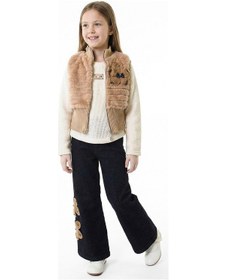 Resim Xo Kids Kız Çocuk Folarlı 3lu Alt Üst Takım 7-14 Yaş 3907-4907 Bej 