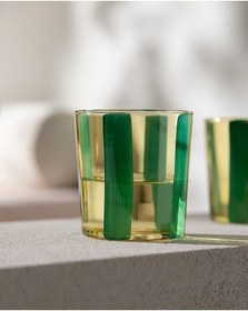 Resim Pierretta-colour Stripes 4'lü Su Bardağı Seti - Sarı/yeşil - 380 Ml 8684427335659 Çok Renkli 