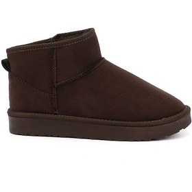 Resim Gönderi R Kahve Süet Mini Kürklü Bot Kahve 