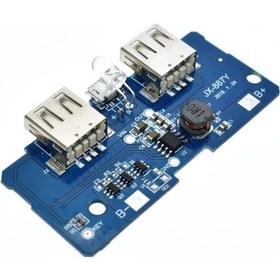 Resim Powerbank Şarj Devresi, 5v 2a Charger Modül, Lityum Batarya, Mikro Usb İki Port, 