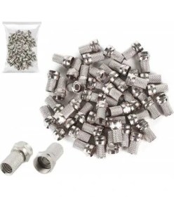 Resim Moonkip F Konnektör Standart Uydu Kablosu Ucu Bağlantı Konnektörü (100 Adet) 