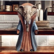 Resim İkonik Dövüş Sanatları Ustaları Fil Timsah Gergedan Kedi Köpek Meditasyon Figürleri 77-1 