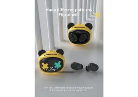 Resim Volkano G-05D Face Change Yellow Bear Tws Kulaklık 