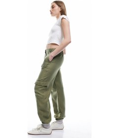 Resim Koton Kargo Cepli Düğmeli Lastikli Paça Jogger Pantolon Haki 5sal40060ıw Haki 