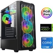 Resim XSR882 i7 12700F 16 GB RAM 512 GB M.2 NVMe SSD 8 GB RTX4060Ti FreeDOS Gaming Masaüstü Bilgisayar Xaser