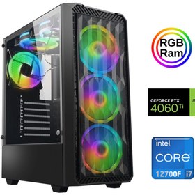 Resim XSR882 i7 12700F 16 GB RAM 512 GB M.2 NVMe SSD 8 GB RTX4060Ti FreeDOS Gaming Masaüstü Bilgisayar 