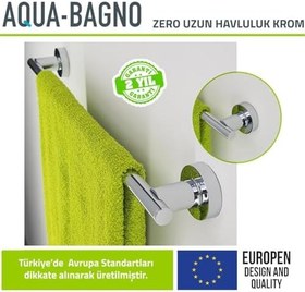 Resim Aqua Bagno Zero Uzun Havluluk 50 Cm. Parlak krom 