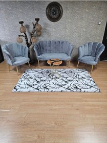 Resim Zafir Papatya Çay Seti Koltuk Takımı Gold Sivriltme Ayak, Balkon, Salon, Ofis, Cafe Koltuk Takımı Gri 