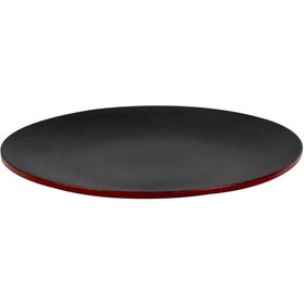 Resim Lava Döküm Yuvarlak Servis Tabağı Çap Ø 21cm.-bordo Bordo 